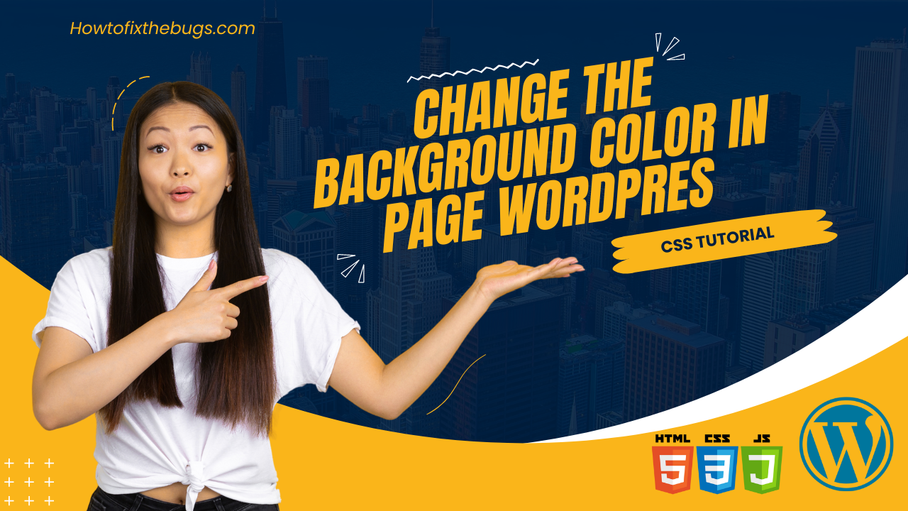 change the background color of a page in WordPress